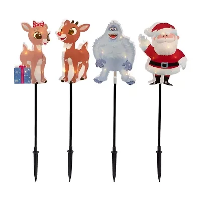 Northlight Rudolph And Friends Pathway Markers Christmas Yard Art