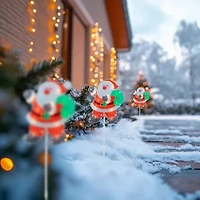Northlight Lighted Santa Claus Pathway Markers Christmas Yard Art