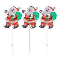 Northlight Lighted Santa Claus Pathway Markers Christmas Yard Art