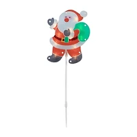 Northlight Lighted Santa Claus Pathway Markers Christmas Yard Art