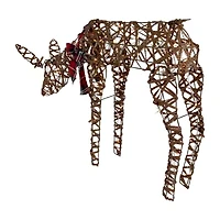 Northlight 35in Led Rattan Reindeer Christmas Yard Art