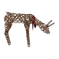 Northlight 35in Led Rattan Reindeer Christmas Yard Art