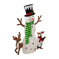 Northlight 3d Lighted Snowman Penguin Deer Christmas Yard Art