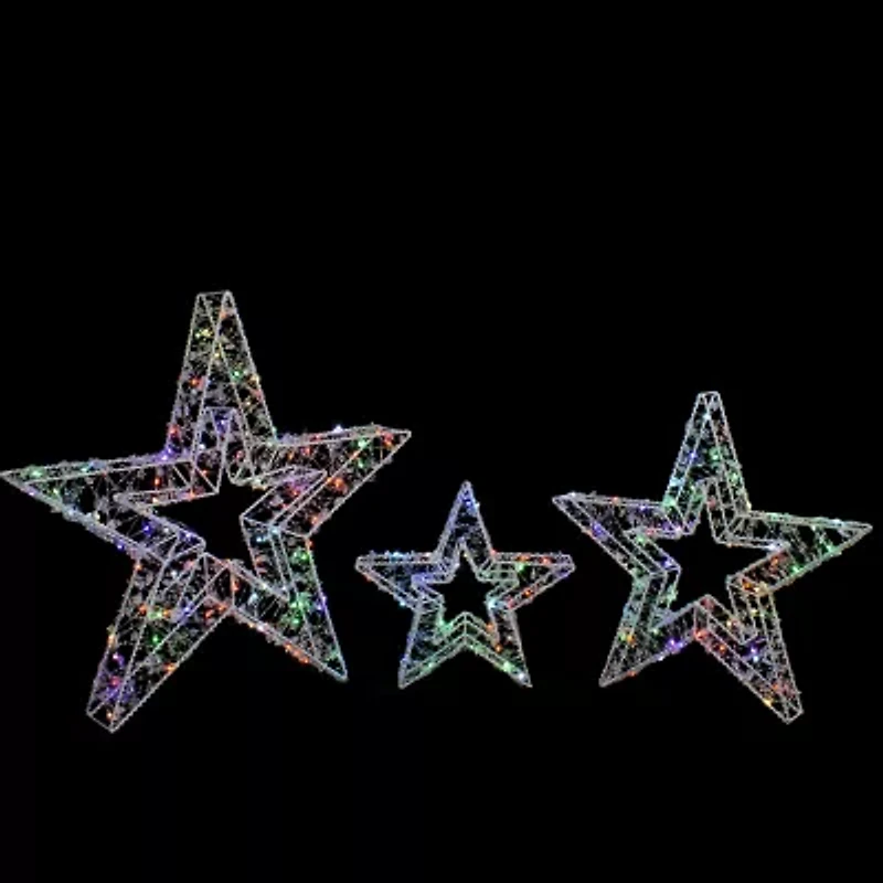 Northlight Lighted Stars Christmas Yard Art