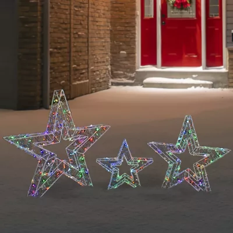 Northlight Lighted Stars Christmas Yard Art