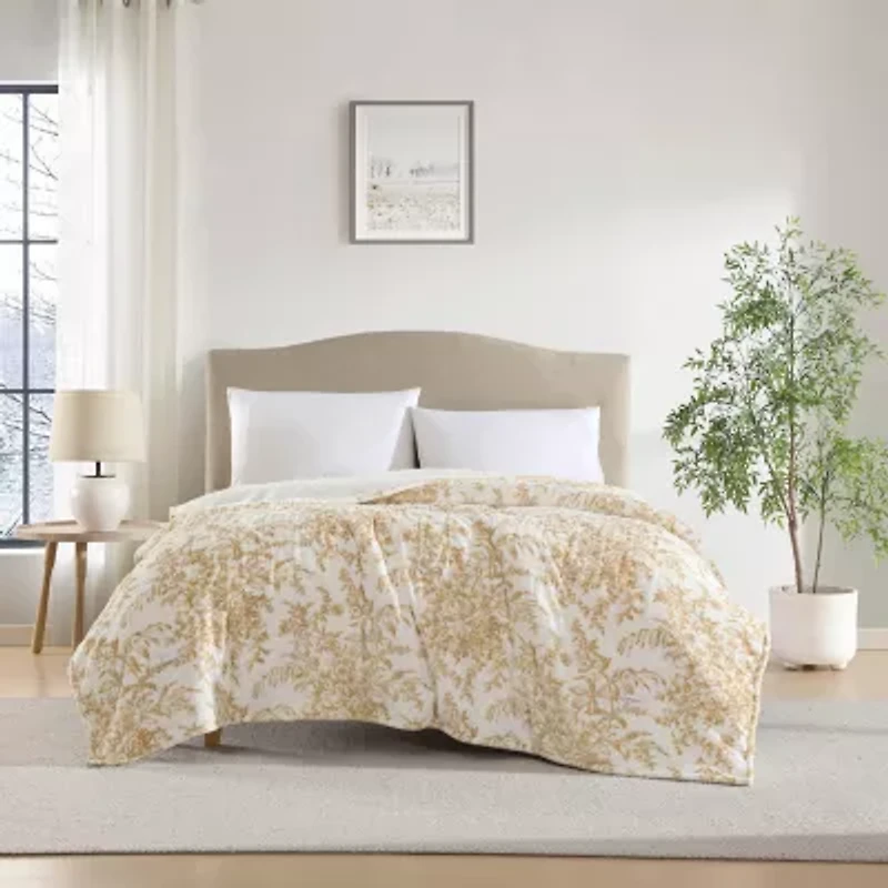 Laura Ashley Bedford Midweight Floral Blanket