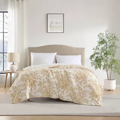 Laura Ashley Bedford Midweight Floral Blanket