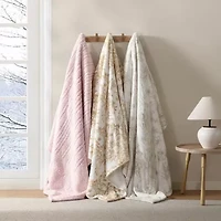 Laura Ashley Bedford Midweight Floral Blanket