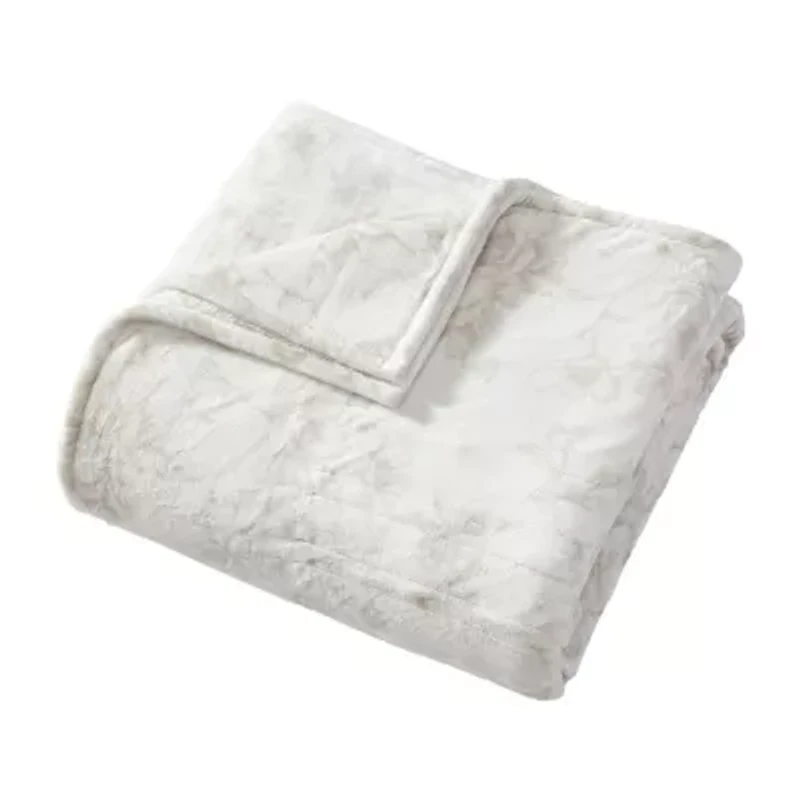 Laura Ashley Wistful Blooms Midweight Floral Blanket