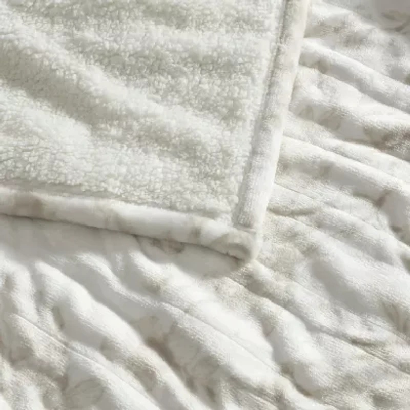 Laura Ashley Wistful Blooms Midweight Floral Blanket