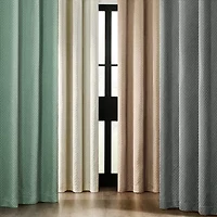 Fieldcrest Diamond Grommet Top Energy Saving 100% Blackout Single Curtain Panel