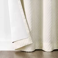 Fieldcrest Diamond Grommet Top Energy Saving 100% Blackout Single Curtain Panel