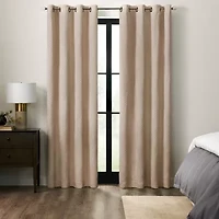 Fieldcrest Diamond Grommet Top Energy Saving 100% Blackout Single Curtain Panel
