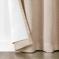 Fieldcrest Diamond Grommet Top Energy Saving 100% Blackout Single Curtain Panel