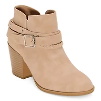 Sugar Womens Sansa Stacked Heel Booties
