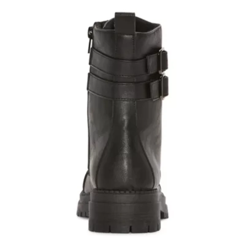 Pop Womens Perlla Block Heel Booties