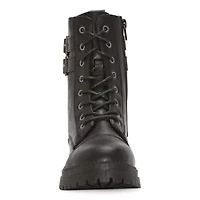 Pop Womens Perlla Block Heel Booties