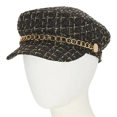 Alexis Bendel Black And White Womens Cadet Hat