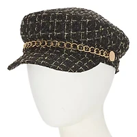 Alexis Bendel Black And White Womens Cadet Hat