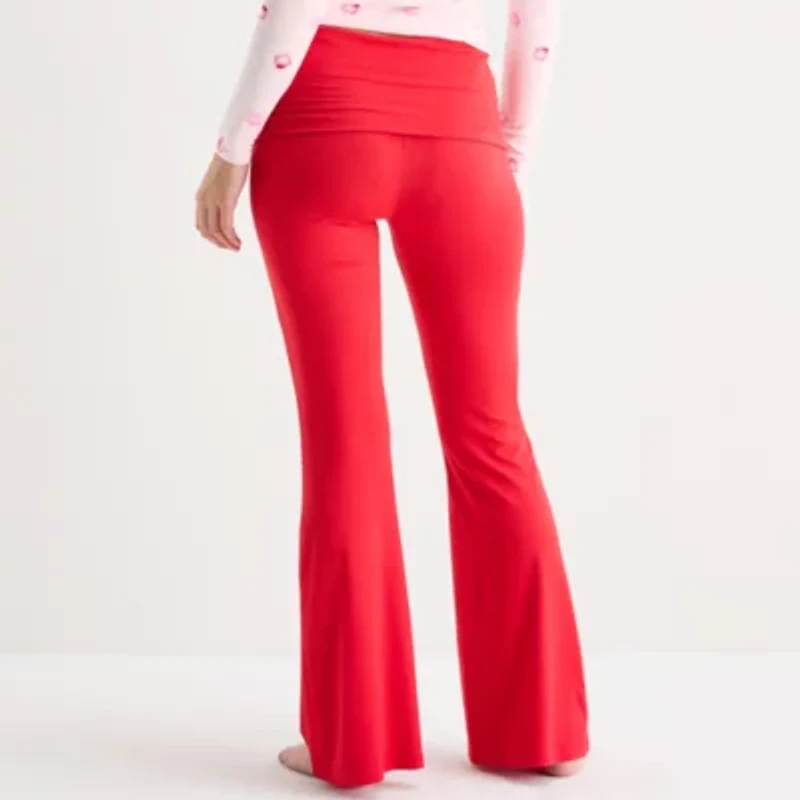 Arizona Fold Over Womens Juniors Pajama Pants