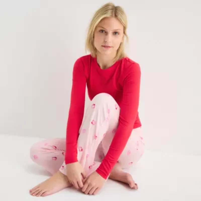 Arizona Body Fold Over Womens Juniors Pajama Pants