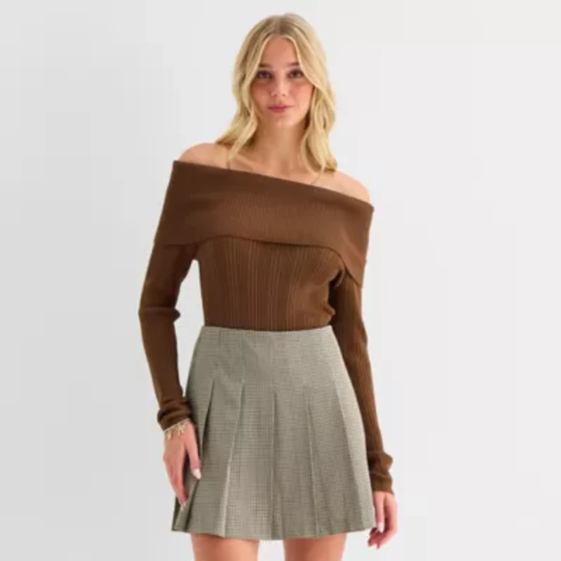 by&by Juniors Womens Long Sleeve Pullover Sweater