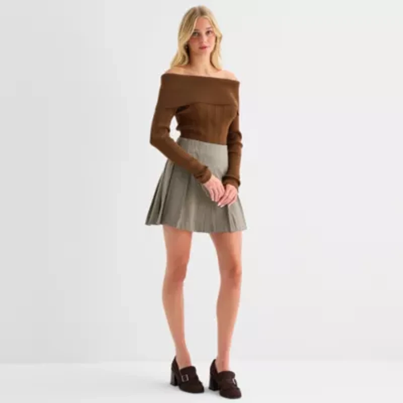 by&by Juniors Womens Long Sleeve Pullover Sweater