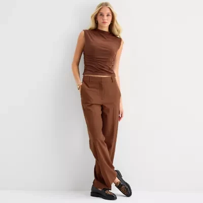 by&by Womens Wide Leg High Rise Juniors Trouser