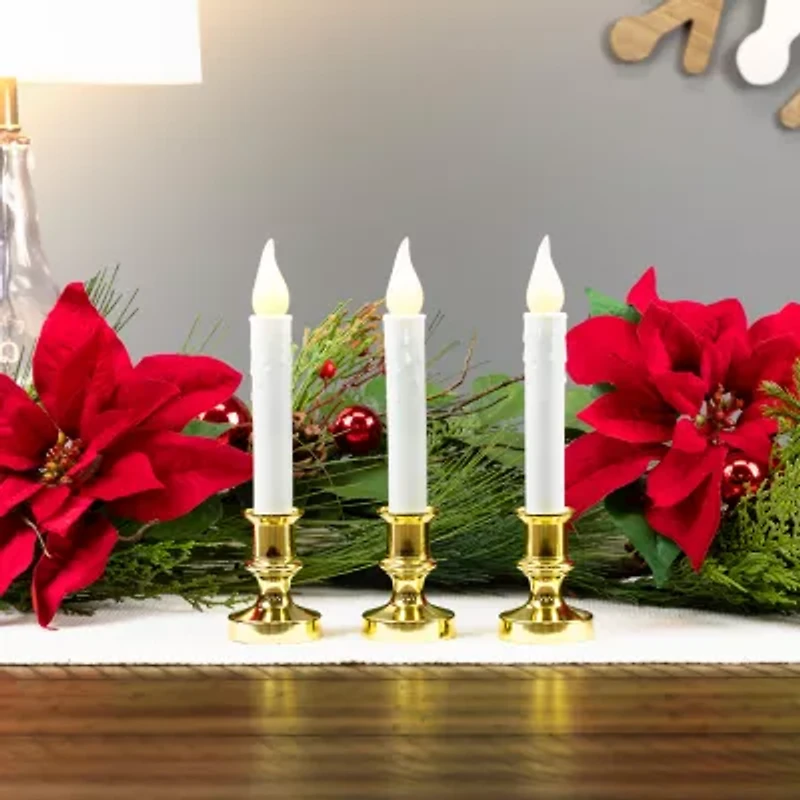 Northlight Led Flickering Window 3-pc. Flameless Candle