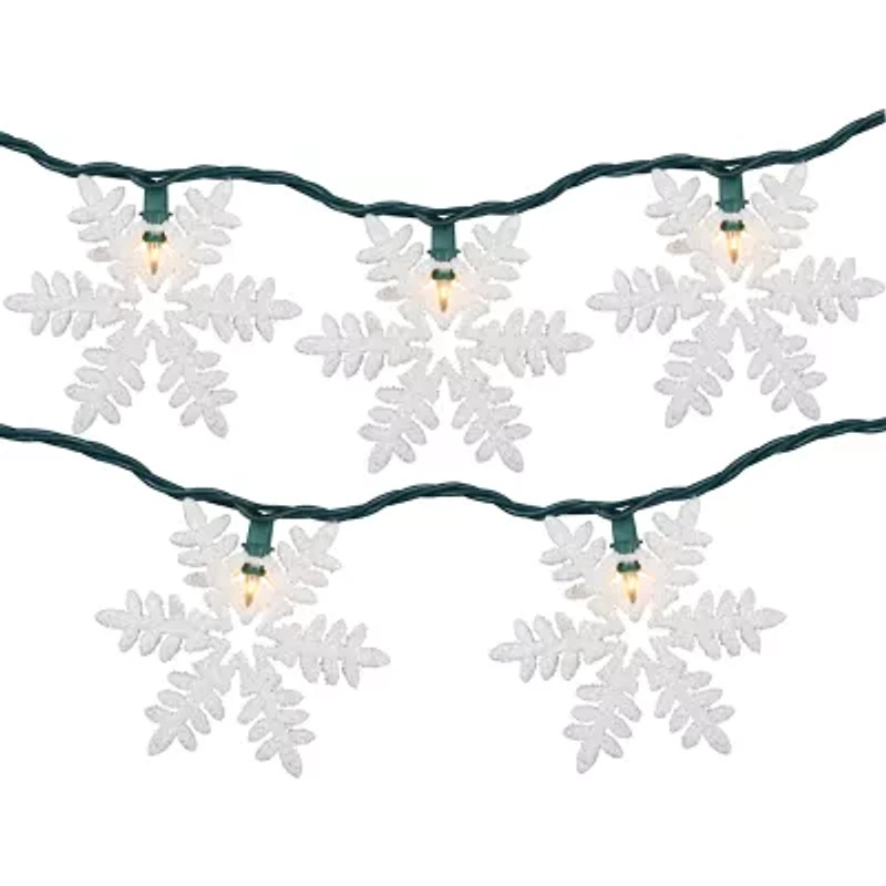 Northlight Glittered Snowflake String Lights