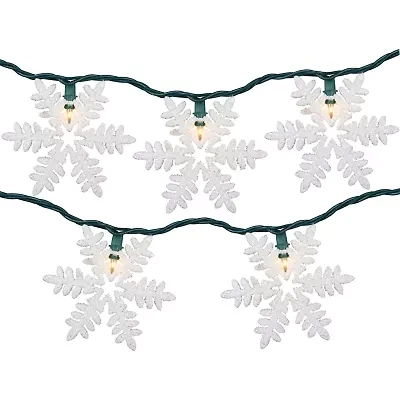 Northlight Glittered Snowflake String Lights