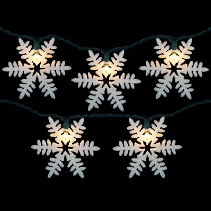 Northlight Glittered Snowflake String Lights