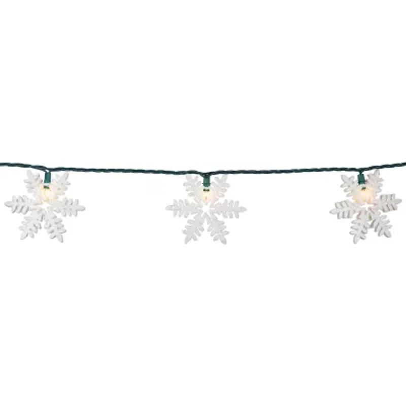 Northlight Glittered Snowflake String Lights