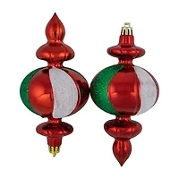 Northlight 6in Traditional Finial 8-pc Christmas Ornament