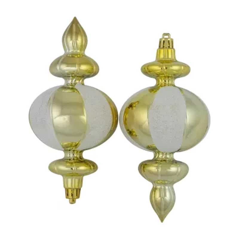 Northlight Shiny Shatterproof Finial 8-pc Christmas Ornament