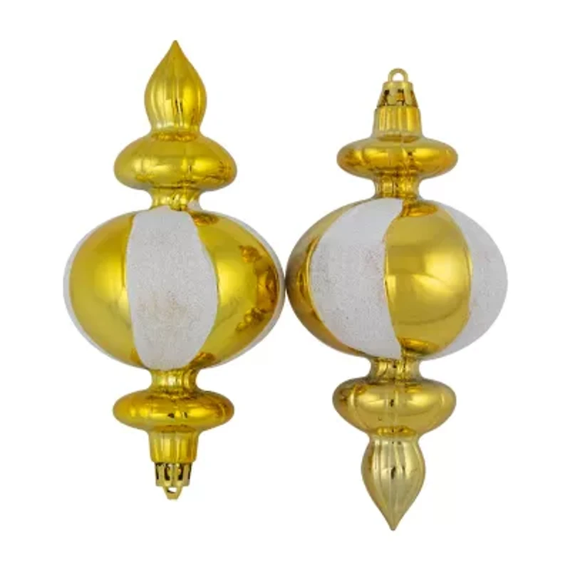 Northlight 6in Shiny Finial 8-pc Christmas Ornament