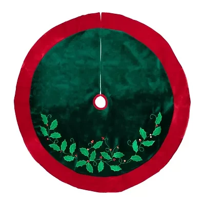 Northlight Dark Green Velveteen Indoor Tree Skirt
