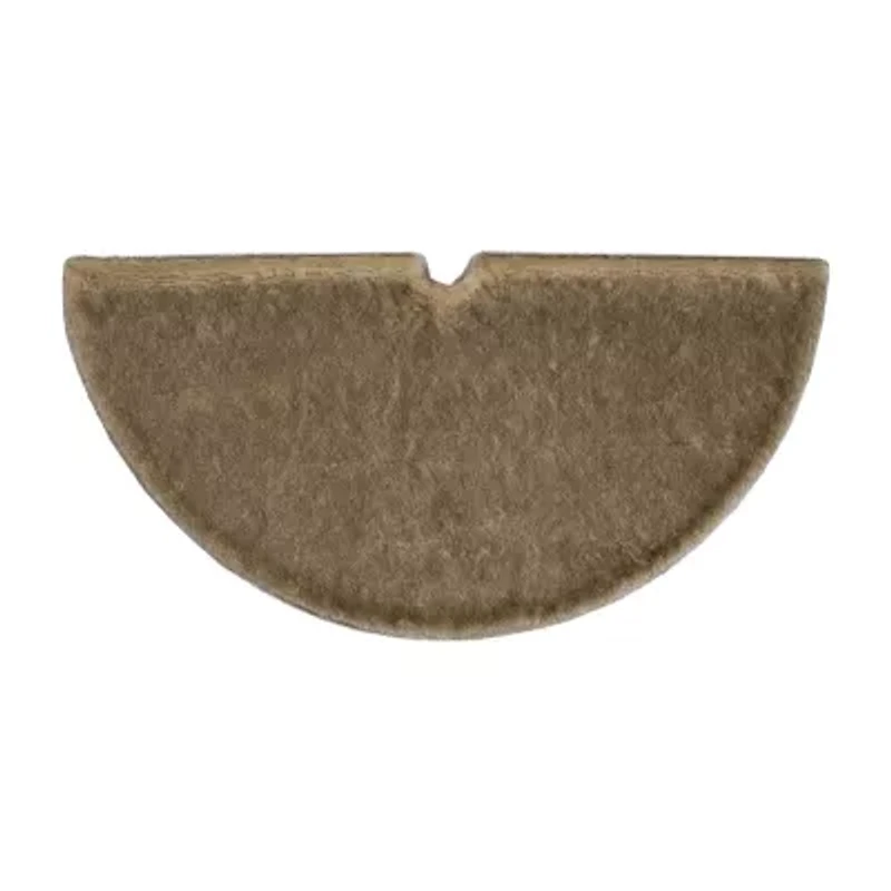Northlight 48in Brown Wolf Fur Indoor Tree Skirt