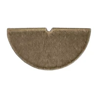 Northlight 48in Brown Wolf Fur Indoor Tree Skirt