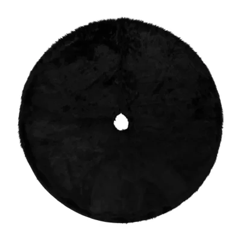 Northlight 48in Black Sable Fur Indoor Tree Skirt