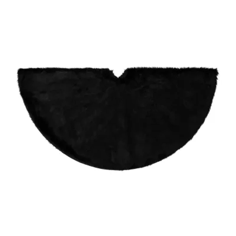 Northlight 48in Black Sable Fur Indoor Tree Skirt
