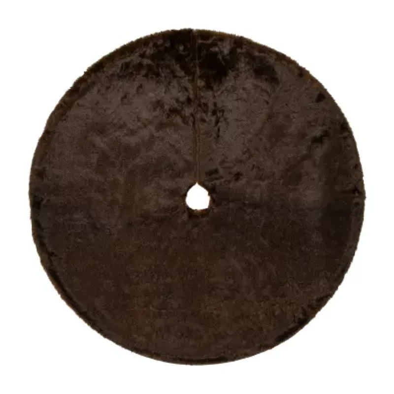 Northlight 48in Brown Mink Fur Indoor Tree Skirt