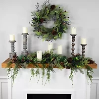 Northlight Pine Cone And Cedar   Unlit Christmas Indoor Garland