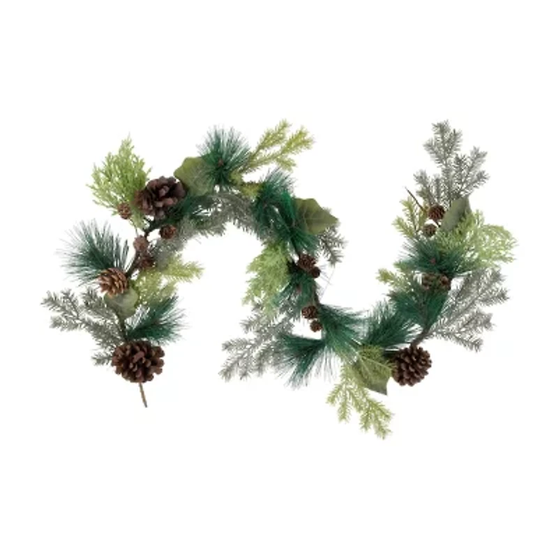 Northlight Pine Cone And Cedar   Unlit Christmas Indoor Garland