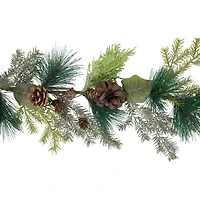 Northlight Pine Cone And Cedar   Unlit Christmas Indoor Garland