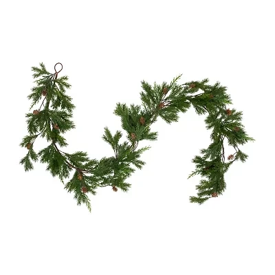 Northlight Cypress And Pine Cone   Unlit Christmas Indoor Garland