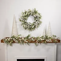 Northlight Glittered Berries And Eucalyptus Christmas Indoor Garland