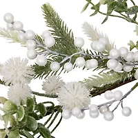 Northlight Glittered Berries And Eucalyptus Christmas Indoor Garland