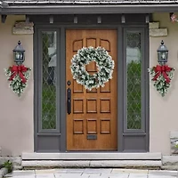 Northlight Snow Flocked Angel Pine Wreath