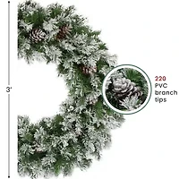 Northlight Snow Flocked Angel Pine Wreath